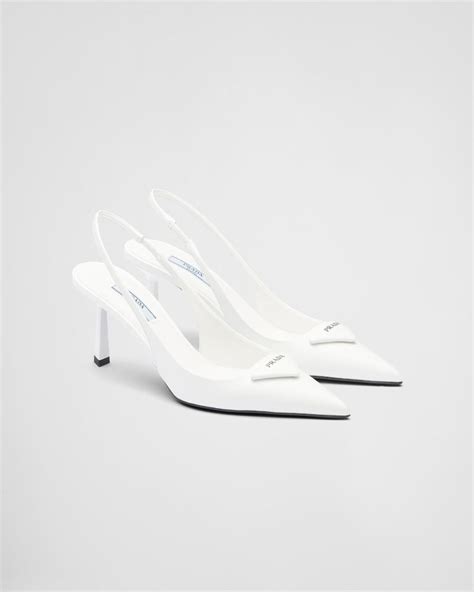 prada slingback shoes white